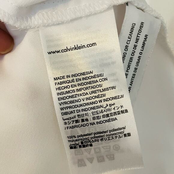 Calvin Klein White Peplum Blouse - Picture 6 of 6